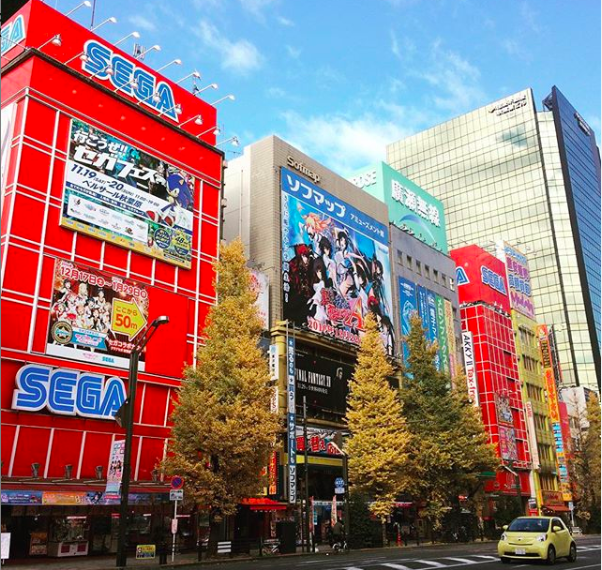 Akihabara Sega Storefront in Autumn 1 stop on our 2 Day Tokyo Itinerary