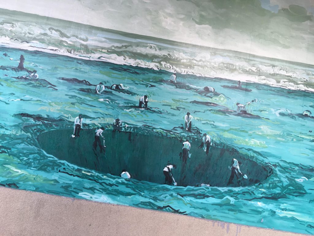Roppongi tunnel Mural of the sea