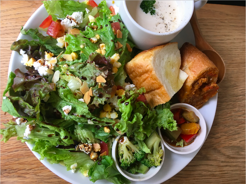 Salad plate at Coto Cafe