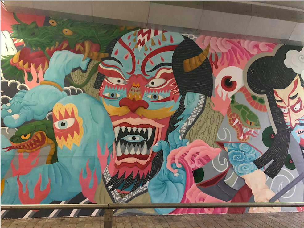 Mot8 Mural near Okubo, Photo by Obsessed with Japan