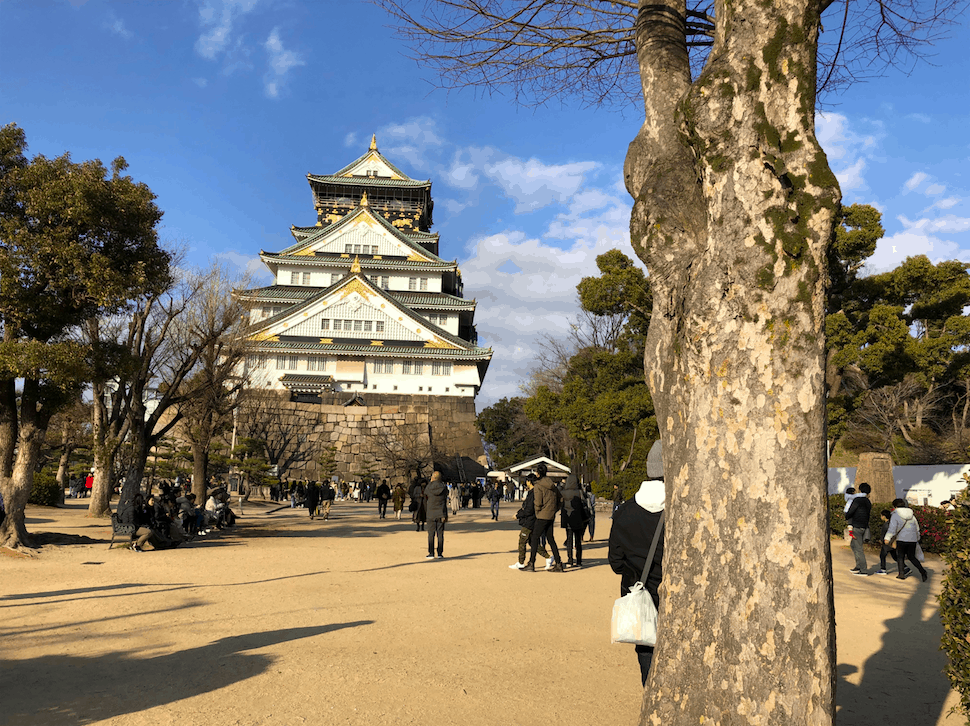 Osaka Castle and surrounding