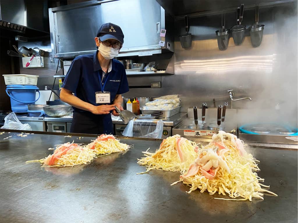 Mitchan Sohonten Hatchobori Okonomiyaki in Hiroshima Grill