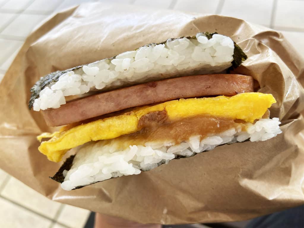 Onigiri Spam sandwich at Potamago